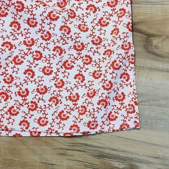 🔹️Tommy Girl Cream & Red Floral Print Cap Sleeve Dress XSmall - Picture 12 of 14